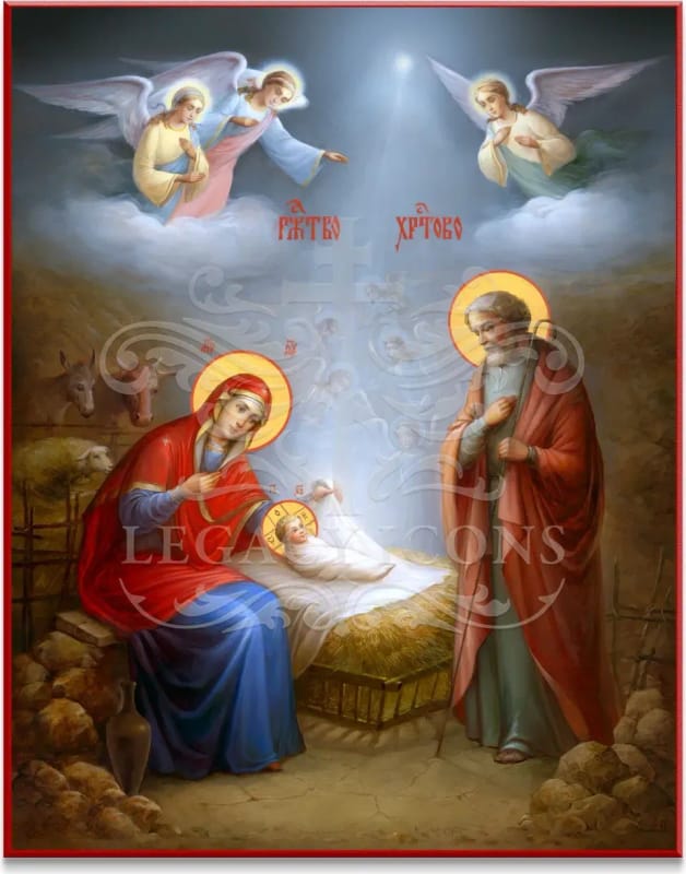Icon of the Nativity with Angels
